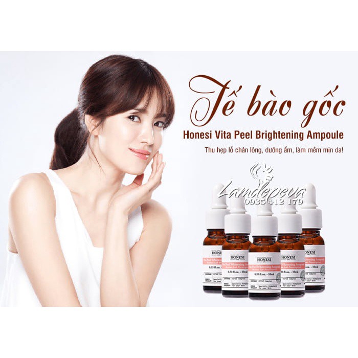 Serum Trắng Da Giảm Nám HONESI Tinh chất tế bào gốc Honesi Vita Peel Brightening Ampoule - Mộc Diệp