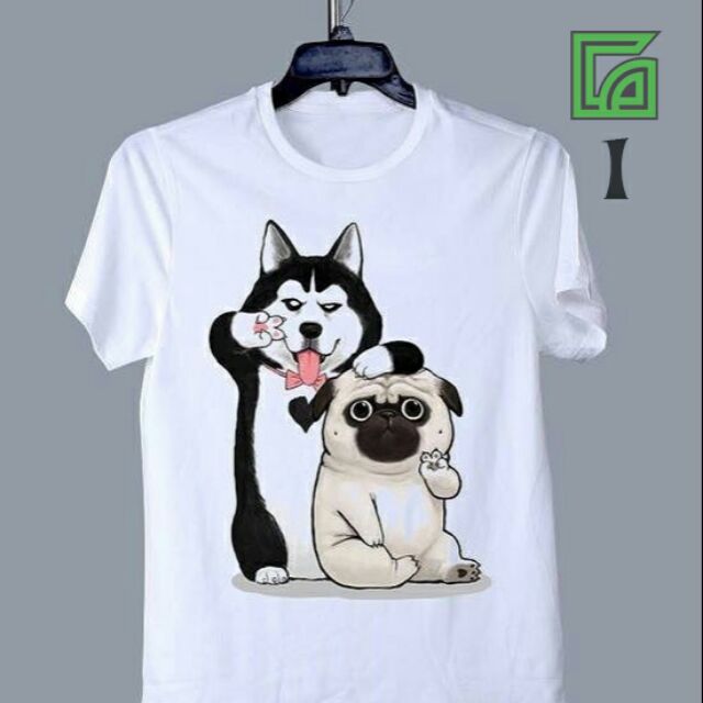 Áo phông nữ 2 cún dễ thương HARI0319