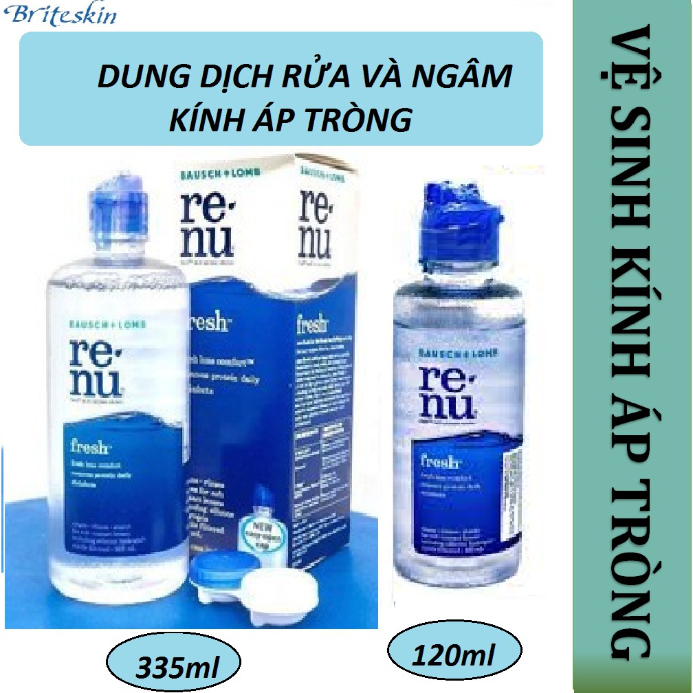 Dung Dịch Rửa Và Ngâm Kính Áp Tròng Renu (Chai 335ml & Chai 120ml)