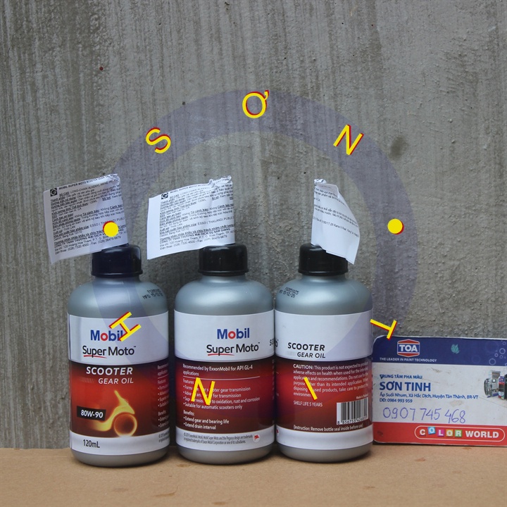 NHỚT HỘP SỐ (LÁP) XE TAY GA MOBIL SUPER MOTOR SCOOTER GEAR OIL 80W90 120ML made in ThaiLand