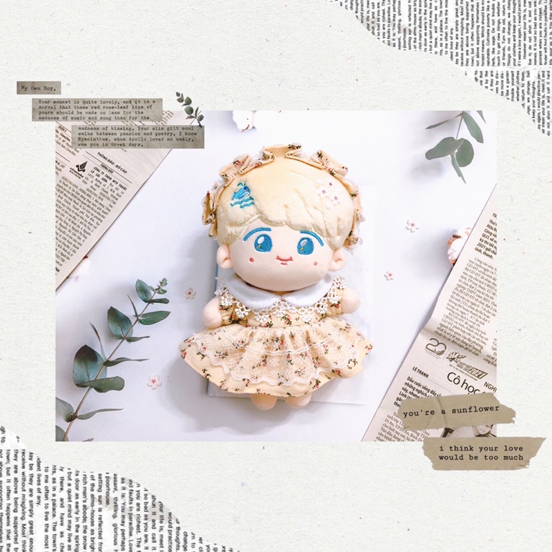 SET ĐẦM BABYBOO CHO DOLL 15CM VÀ 20CM