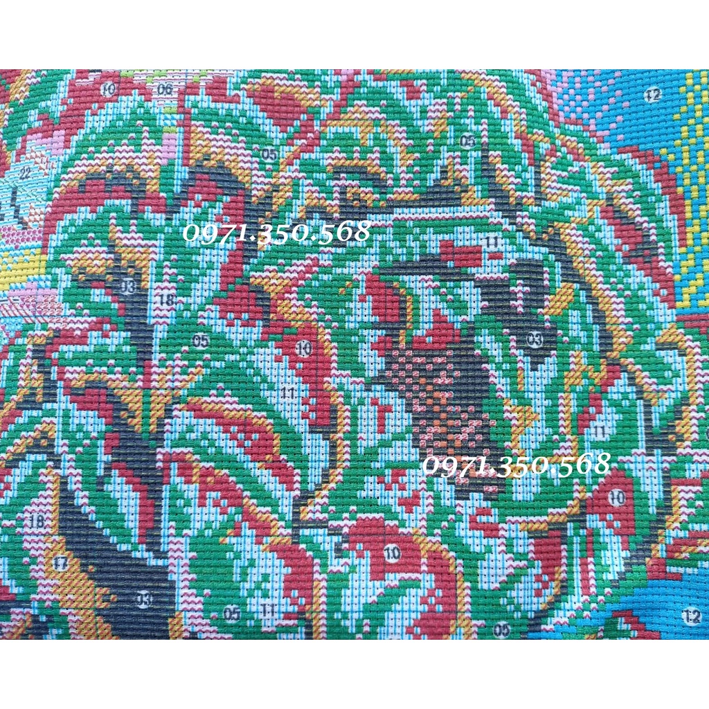 Tranh thêu chữ thập Hoa mẫu đơn DX1161-120x64cm