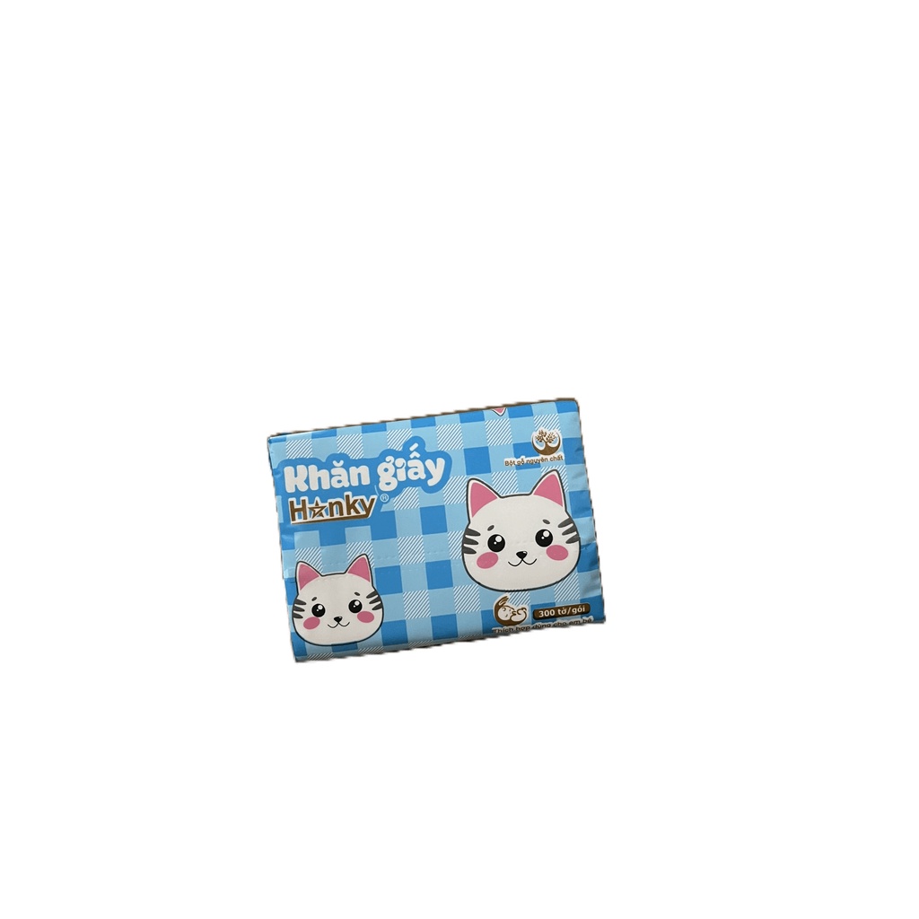 Giấy ăn rút hanky con mèo,thùng 30 gói 4 lớp siêu dai mềm mại.
