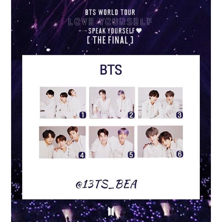 [OFFICIAL MERCH] BTS ẢNH MINICARD SY THE FINAL (8C/1 MEM)