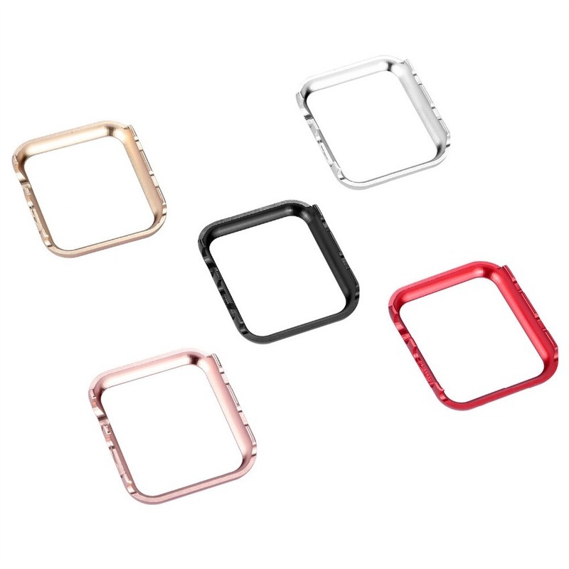 Ốp Bảo Vệ Bằng Thép Không Gỉ Cứng Cho Đồng Hồ Apple Watch series SE 6 5 4 3 2 1 38mm 42mm 40mm 44mm