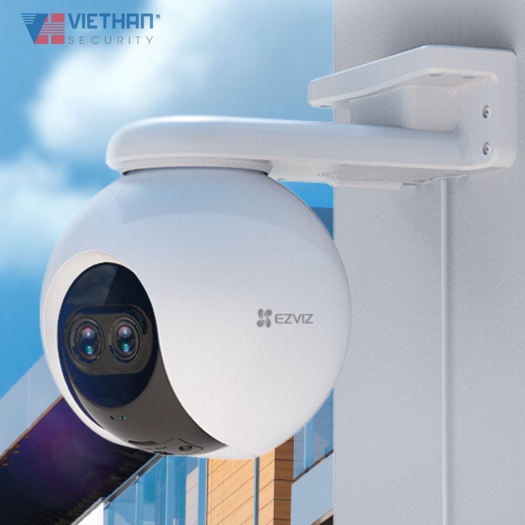 Camera wifi không dây tích hợp AI Ezviz C8PF 2MP - Ống kính kép - Đàm thoại 2 chiều - Xoay 360 độ - Hàng chính hãng