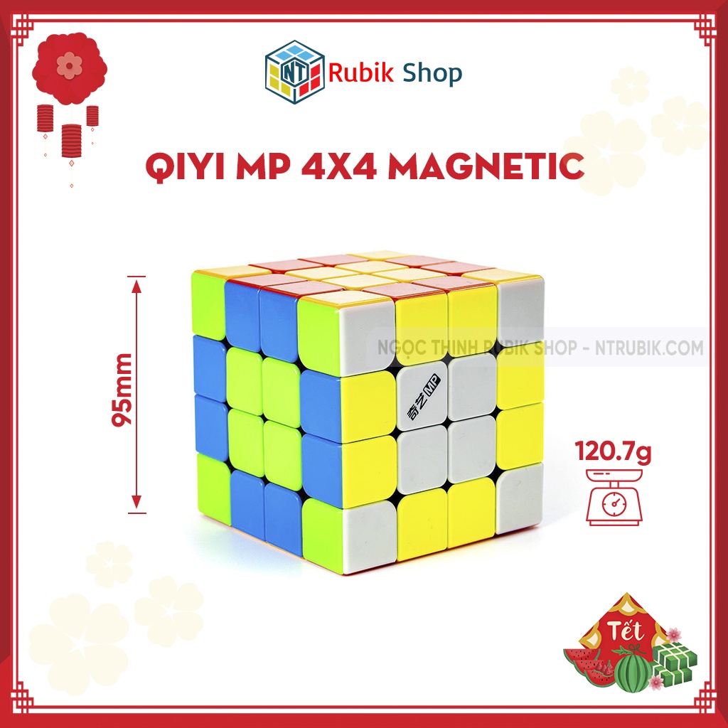 QiYi MP 4x4 Magnetic - Rubik 4x4x4 Nam Châm Stickerless không viền