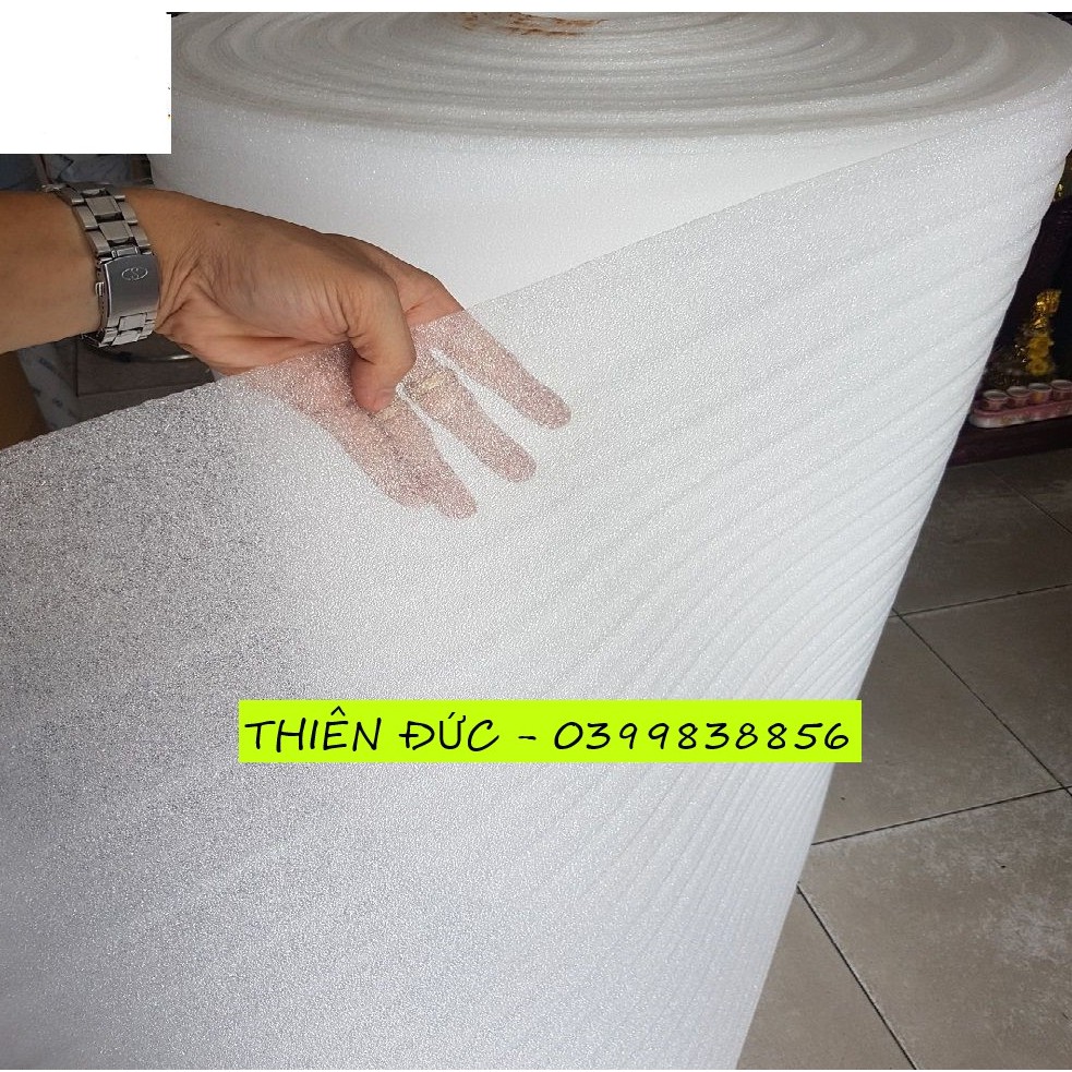 Cuộn Xốp PE Foam dày 2mm x 10m Bọc Hàng, Chống Nóng, Cách Nhiệt, Lót Sàn Gỗ