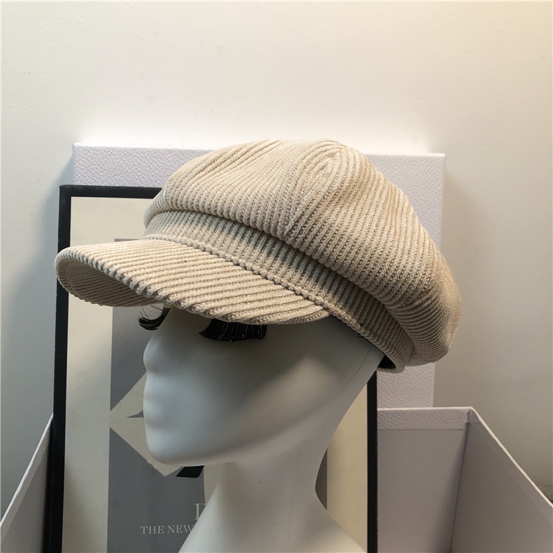 Mũ Beret Nhung Màu Trơn Phong Cách Hàn Quốc Thời Trang Thu Đông Cho Nữ