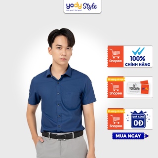 Áo sơ mi Nam YODY chất liệu lụa nến chống nhăn có túi cao cấp - SNM4005