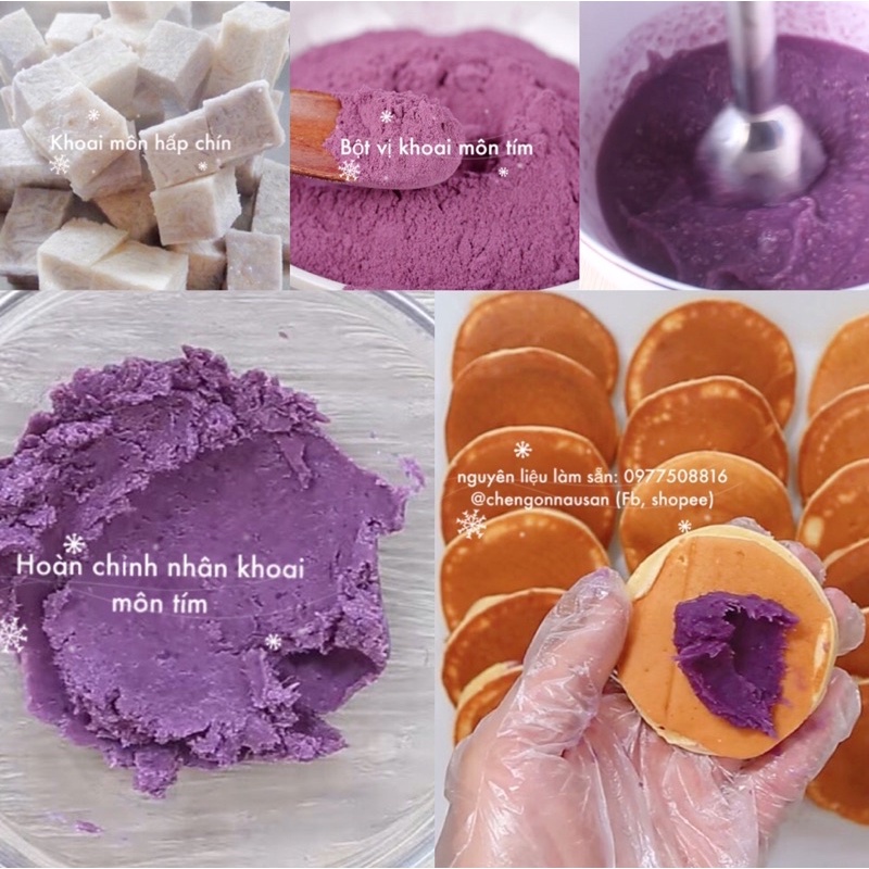 500gr bột tạo vị: sầu, khoai môn, dâu, sầu, việt quất, dưa lưới, socola, xoài, trà xanh matcha bột chuyên tạo vị