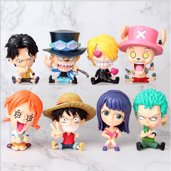 (Rẻ Nhất - Siêu kuter) Mô hình Chibi Băng Mũ Rơm - Mô hình One Piece  Luffy , ACE , Sabo , NaMi , Chopper , Ussop