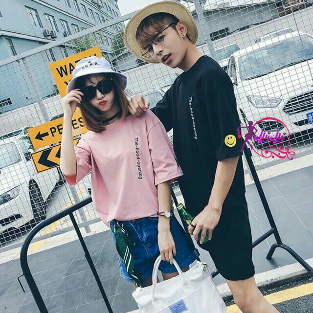 Áo tay lỡ thêu mặt cười SN063 TLI185 | BigBuy360 - bigbuy360.vn