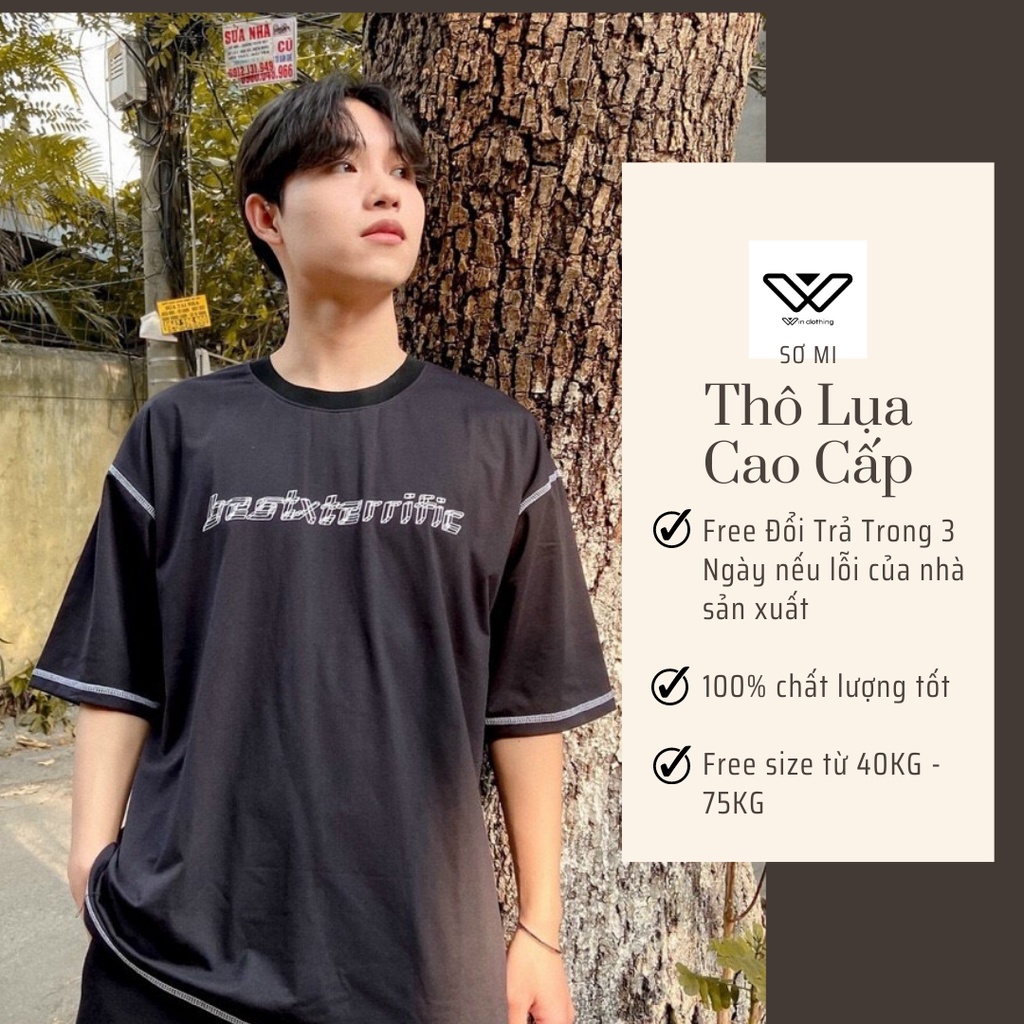 Áo Thun Chỉ Nổi Tay Lỡ Form Rộng Unisex