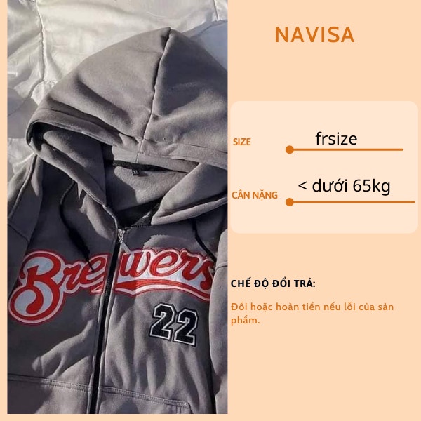 Áo khoác nỉ hoodie nữ form rộng cute hàn quốc NAVISA M379 | BigBuy360 - bigbuy360.vn