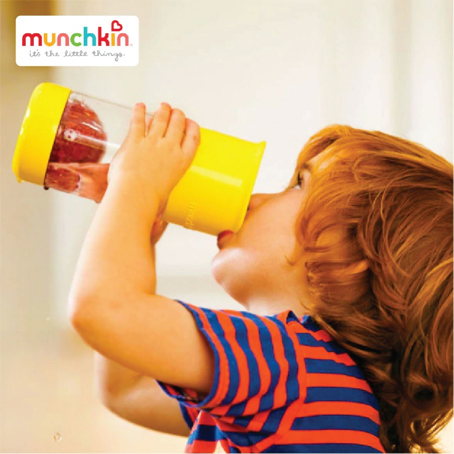 Cốc Uống Nước 360 Độ Munchkin Cho Bé Chống Đổ Có Ngăn Ép Trái Cây ( 414ML )