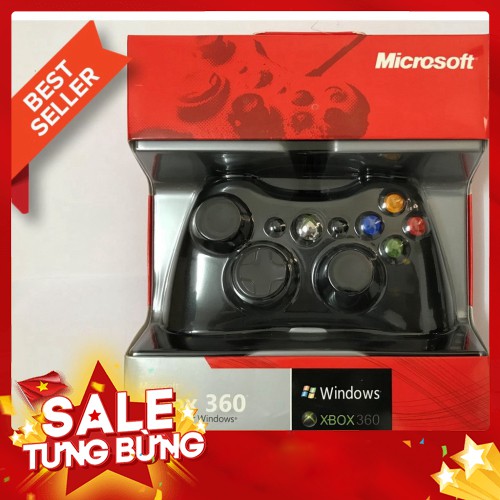 -Hàng nhập khẩu ( CHÍNH HÃNG ) Tay Cầm Xbox 360 Có Dây Chĩnh Hãng Chơi Game Tối Ưu Cho PC / FO3 / FO4 | TOP BÁN CHẠY H3C