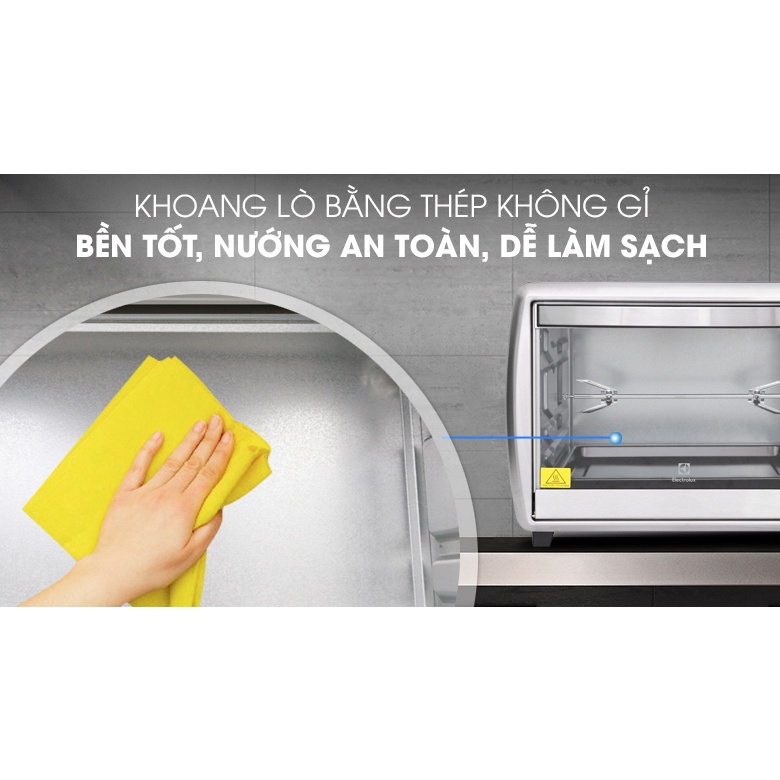 Lò nướng Electrolux EOT38MXC 38 lít-Chính Hãng trưng bày 99%-Công suất,nhiệt độ:2100 W100-250ºC