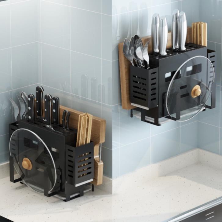 Giá Cài Dao, Đựng Đũa / Thớt / Úp Vung Nồi Đa Năng INOX 304 Cao Cấp Không Gỉ Thế Hệ Mới MKS016 + MKS017