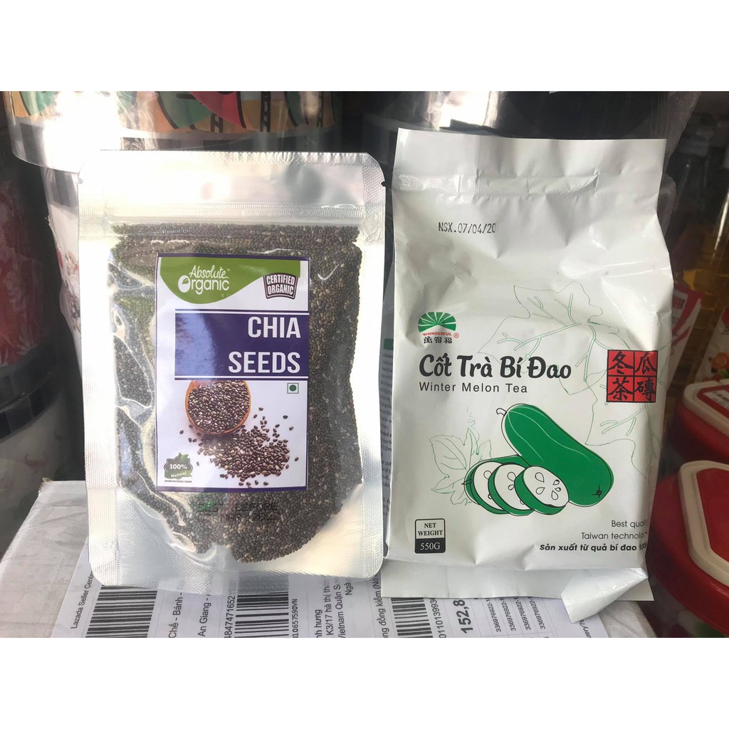 Set trà bí đao hạt chia - Gồm cốt trà bí đao 550g và 100g hạt chia