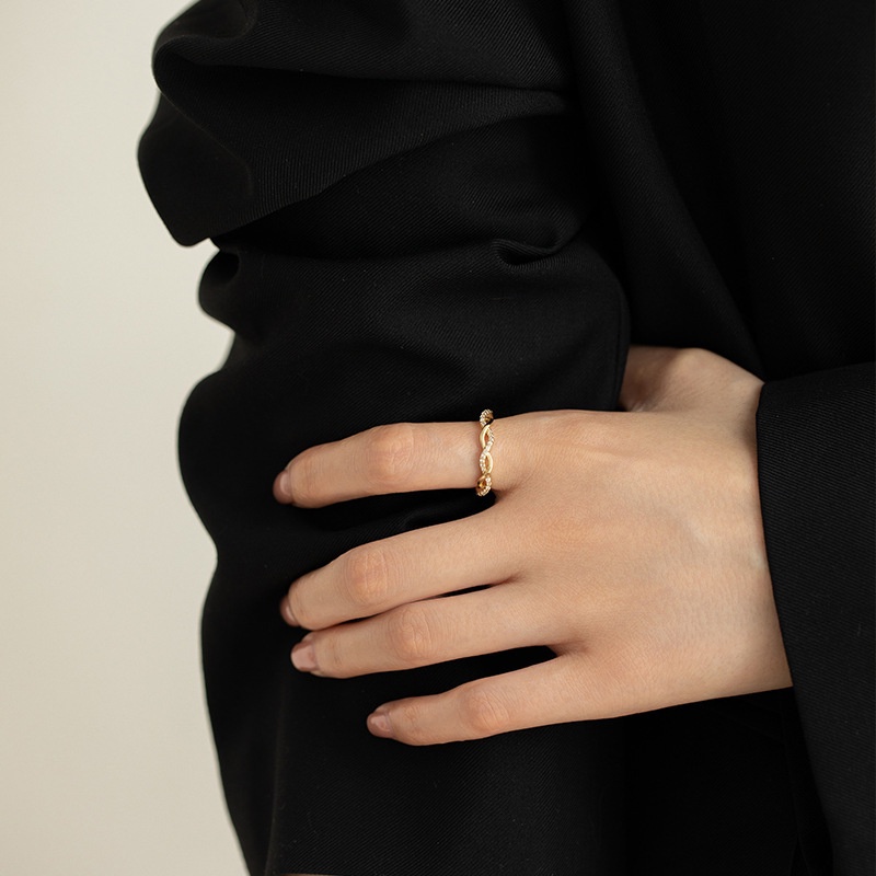 Nhẫn Hình Khối Lập Phương Mạ Vàng Điều Chỉnh Được Thời Trang Không Gây Dị Ứng Cho Nữ