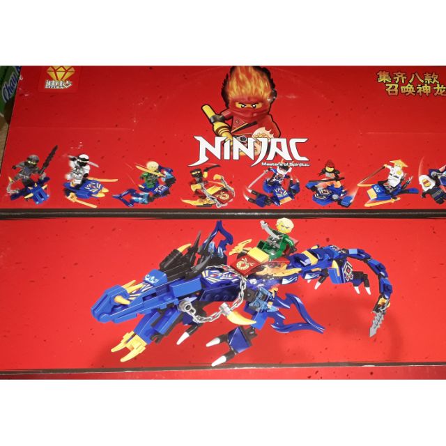 Lắp ráp 1 hộp LegoNinja Rồng 638 có nhiều chi tiết bằng nhựa
