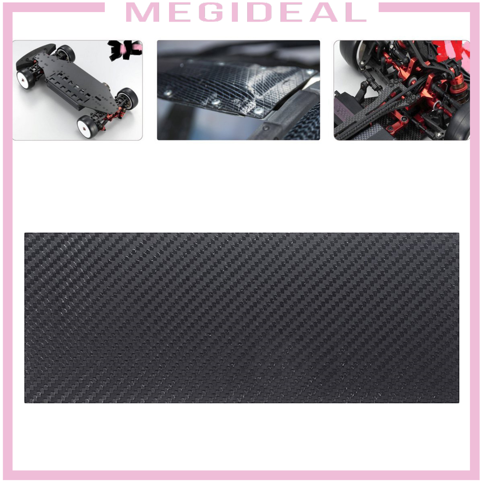 (Hàng Mới Về) Tấm Sợi Carbon Nguyên Chất 3k 250mm X 100mm (Lxw) Cho Drone