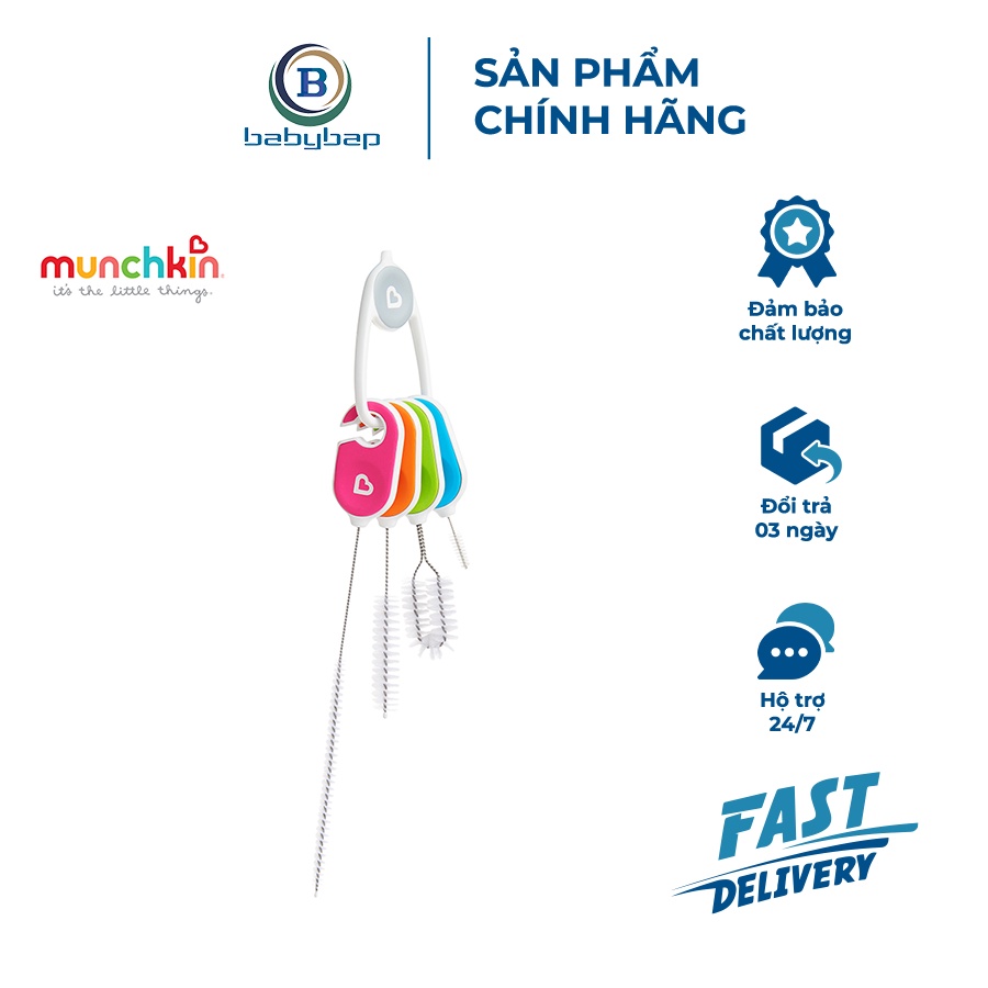 Bộ 4 Chổi Vệ Sinh Phụ Kiện Munchkin Dễ Hơn Và Tiện Lợi Hơn