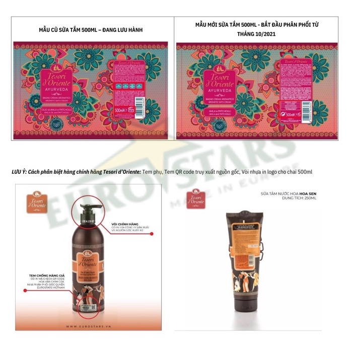 Nước Hoa Tesori Hương Hoa Sen Chai Nhôm Màu Nâu 100ml