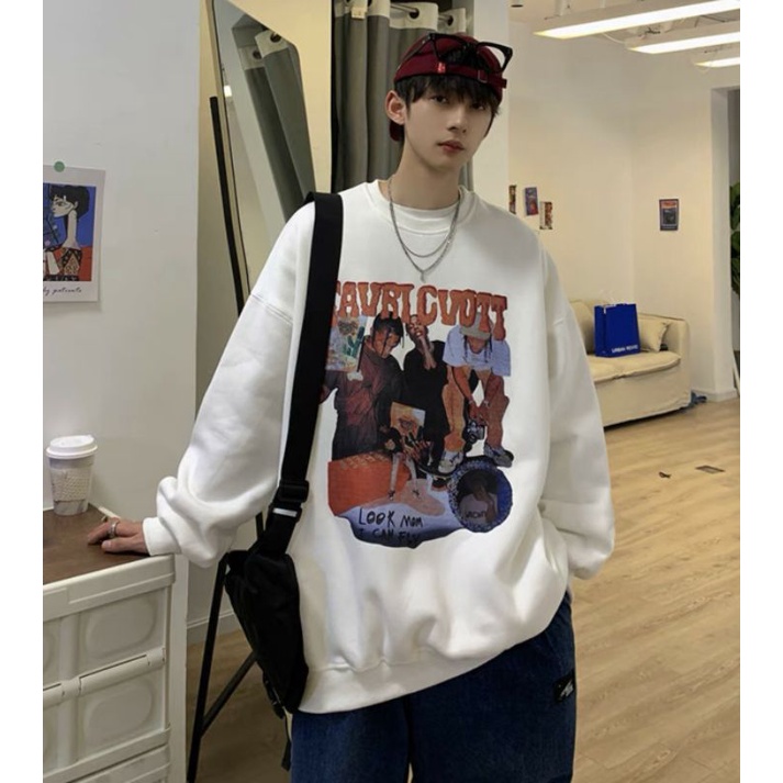 Áo Sweater cổ tròn dài tay TAV thun hoodie form rộng UlzzangChất nỉ chân cua đẹp Không Bai xù Trend Free Ship