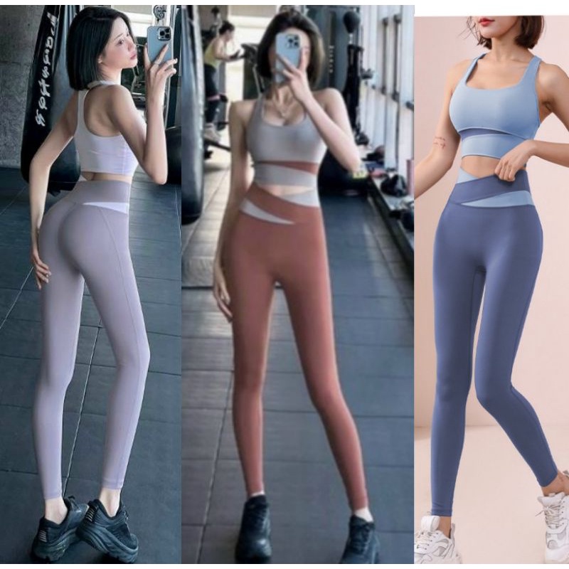 Bộ quần áo tập gym yoga nữ spandex 25% hàng cao cấp