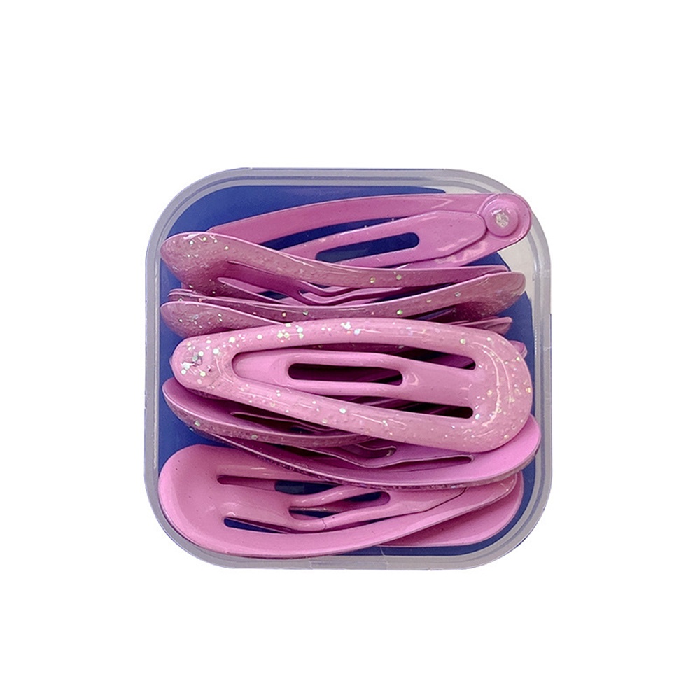 Set 10 Kẹp Tóc Kim Tuyến Màu Macaron Dễ Thương Cho Bé Gái