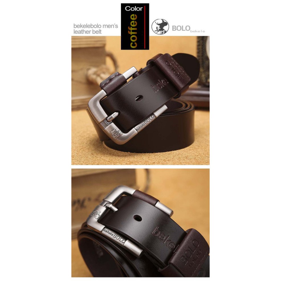 Thắt Lưng Da Nam Khóa Kim Cao Cấp Dây Nịt Nam Da Bò Chính Hãng  Mầu Đen Nam Tính... SALE