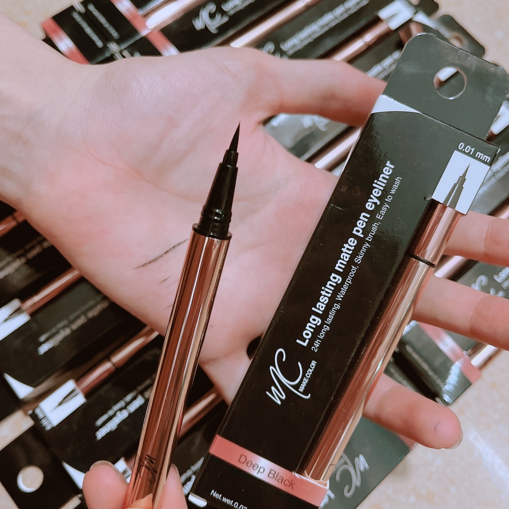 Kẻ mắt nước MC Make Color Nâu Đen siêu lì không lem không trôi nét siêu mảnh chính hãng