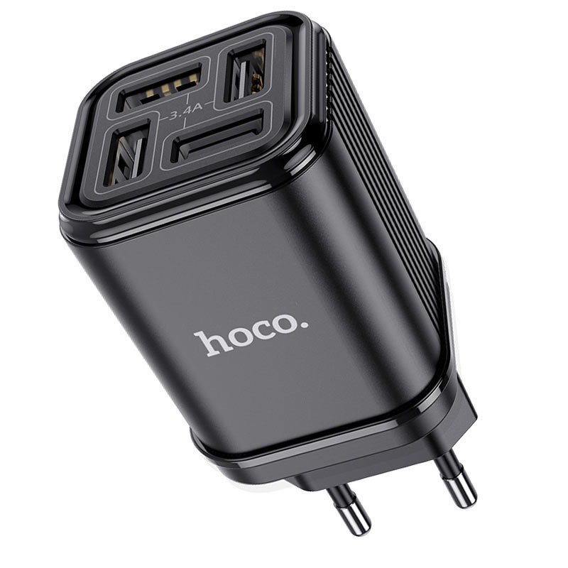 Cốc Sạc 4 Cổng Sạc  HoCo C84A -Củ Sạc Đa Năng Sạc Cùng Lúc Sạc 4 Cổng USB 3.4A