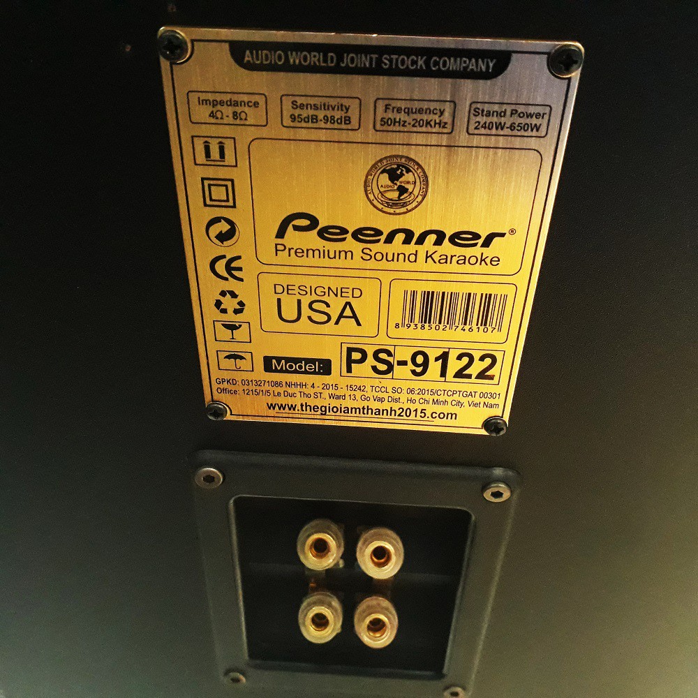 Loa Đứng Bass Đôi 25cm có loa Mid Cao cấp Peenner PS 9122 - PS 6177 - PS 7177