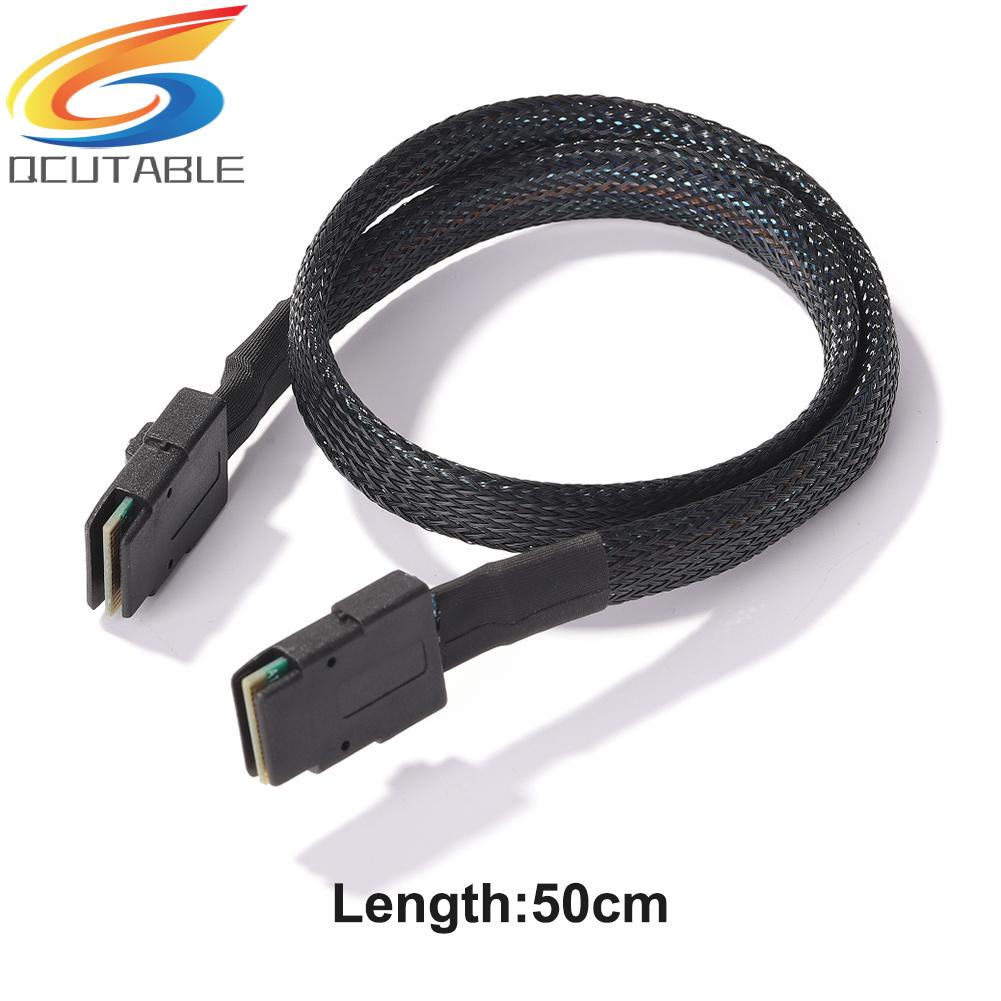 Cáp Chuyển Đổi Dữ Liệu Ổ Cứng SAS SFF 8087 Sang SFF 8087 Dài 50Cm Màu Đen