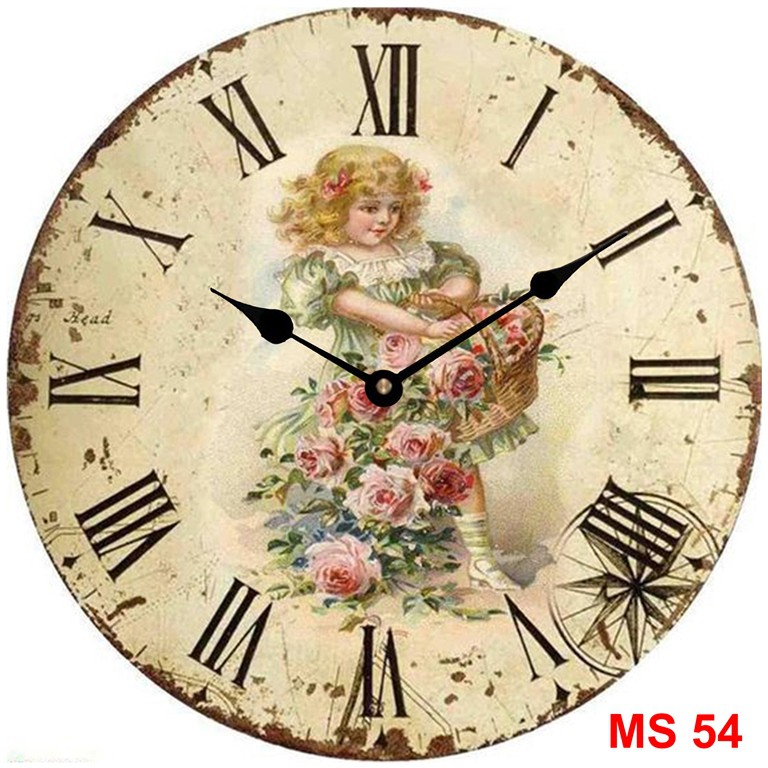 Đồng hồ treo tường phong cách cổ MS54