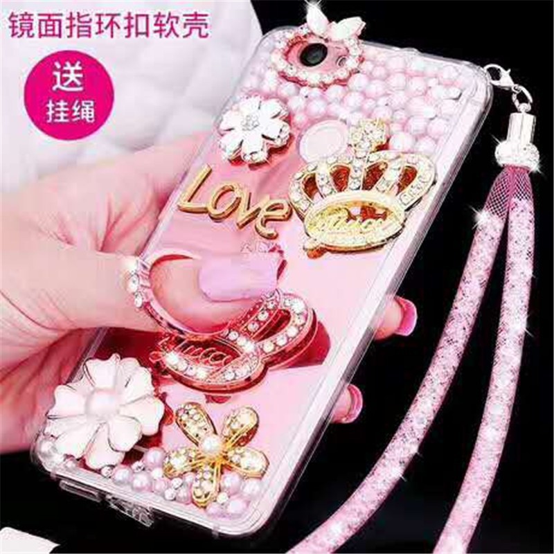 OPPO A9 A5 2020 F11 F9 Pro A7 A5 A3S R17 R15 R11 R11s Plus Pro A83 A79 A71 Mirror Crown Gems Case