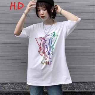 Áo thun phản quang 7 màu đầu sói WOLF _HDAT010