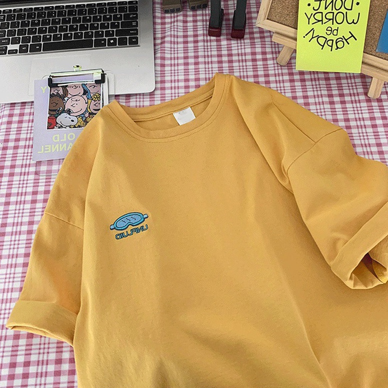 Áo thun SUXI tay ngắn cổ tròn dáng rộng phong cách Hàn Quốc thời trang mùa hè dành cho nữ