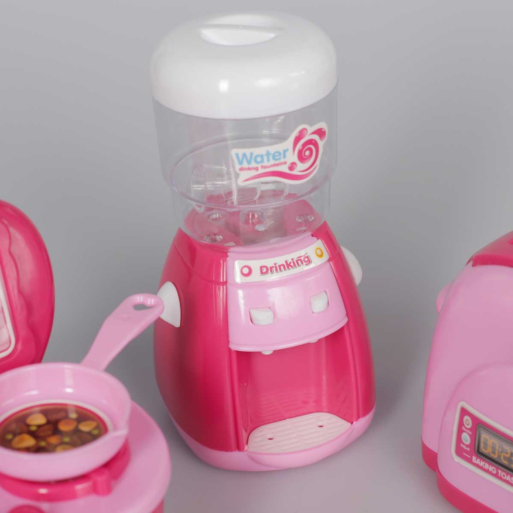 Bộ đồ chơi nhà bếp 4 món màu hồng sử dụng pin cho bé