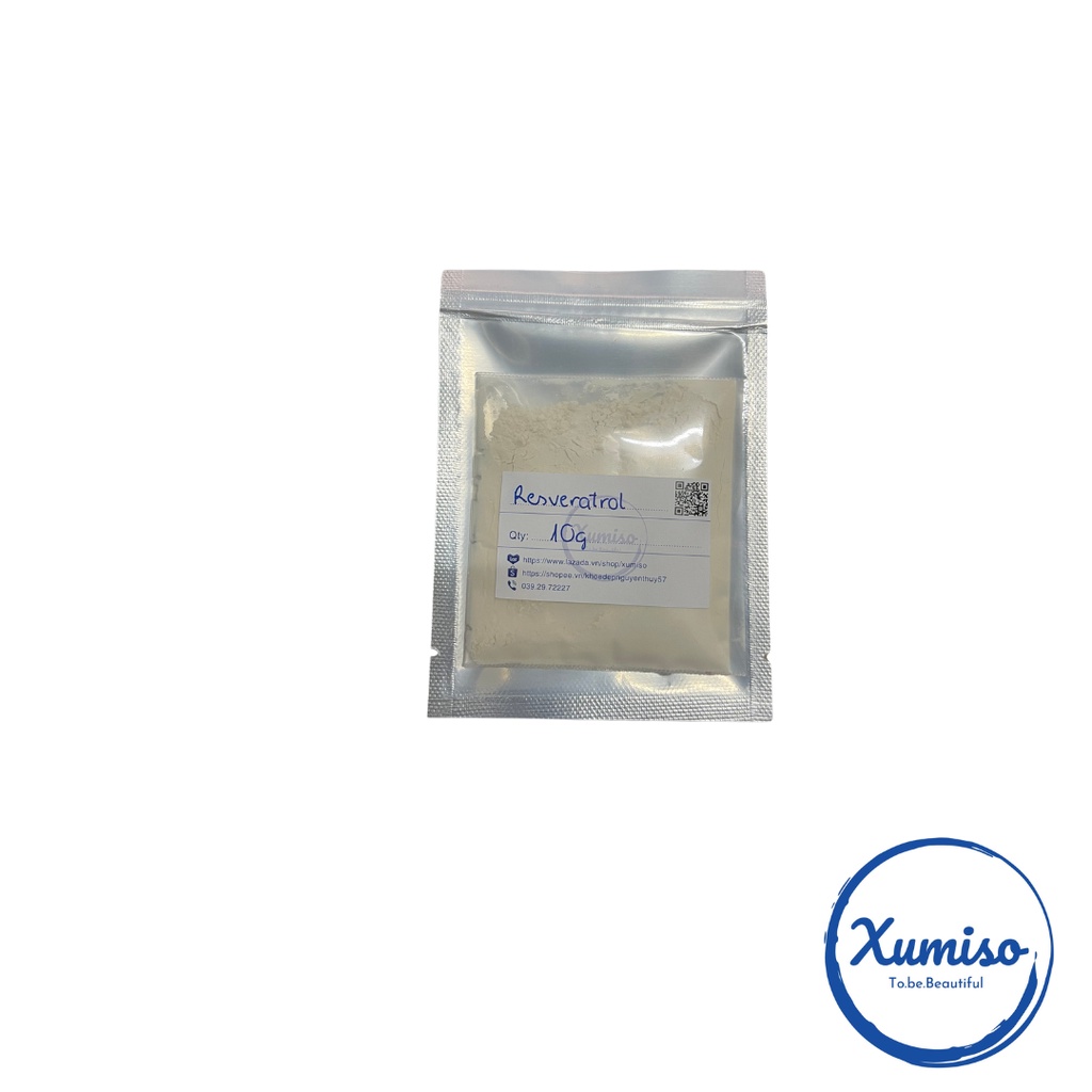Resveratrol - Chất làm trắng, giảm nám - nguyên liệu mỹ phẩm - Xumiso -  1g/10g