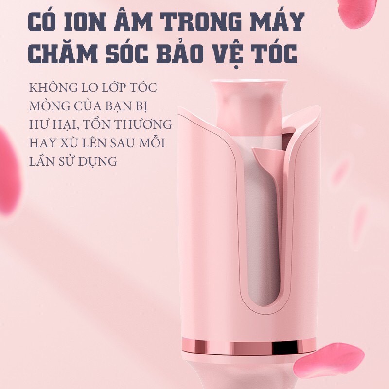 Máy làm tóc máy uốn tóc tự động làm xoăn uốn tóc xoăn tự nhiên cao cấp HuiHao bảo hành 12 tháng