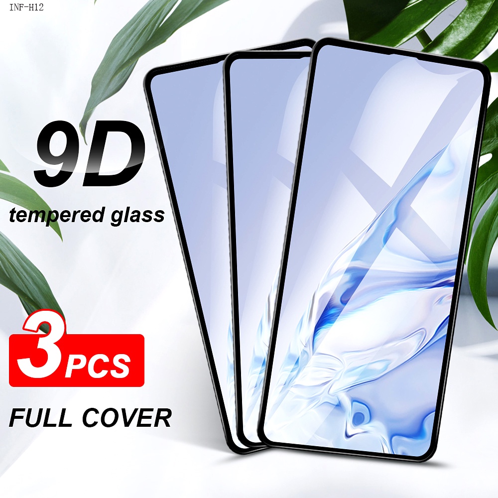 3 chiếc 9D Kính cường lực Infinix Hot 20 20S 12 12i 11 11S G96 VIP Zero Smart 7 6 HD X Neo Note Pro Play cho full màn Bảo vệ màn hình trong suốt