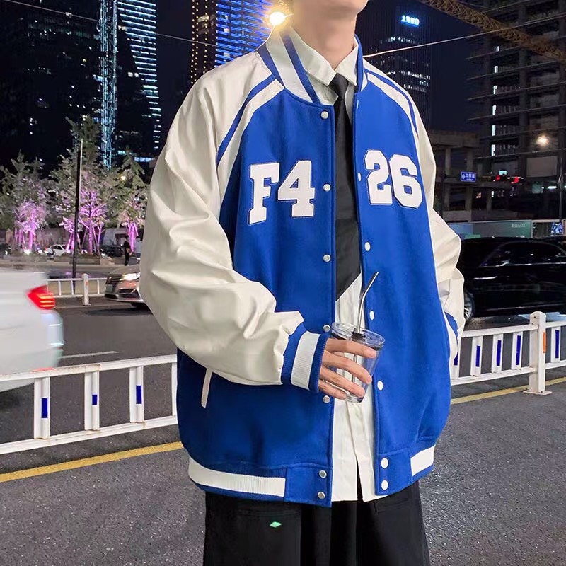 Áo Khoác Bomber Jackets Varsity IN Chữ 𝐅𝟒𝟐𝟔 Chất Da Lộn Lót Dù  Form Rộng Basic Nam Nữ Unisex Couple Ulzzang
