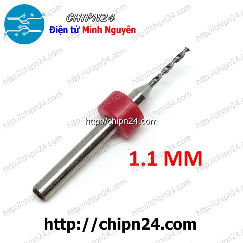 [2 CÂY] Mũi khoan mạch in CNC 1.1mm (Mạch điện tử, PCB)