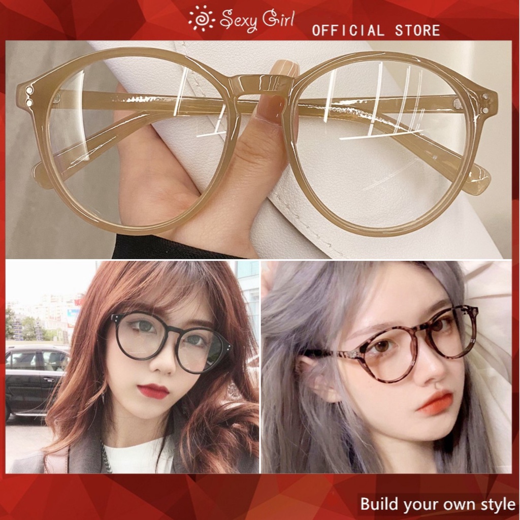 Kính Mát Gọng Tròn Họa Tiết Da Báo Phong Cách Hàn Quốc Dành Cho Nữ