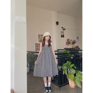 Đầm 2 dây caro TALY D958