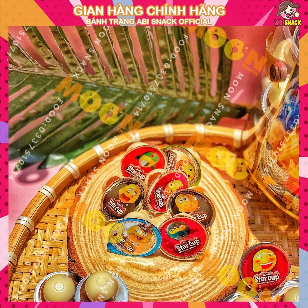 COMBO 5 HỦ BÁNH QUY HỦ VIÊN MIX SOCOLA ĐẬU PHỘNG MAOJI STARCUP-MÓN ĂN VĂT TUỔI THƠ